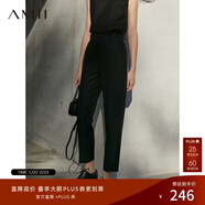 AMII女裝2025職業(yè)西服套裝女夏季新款休閑外套時(shí)尚西裝兩件套 黑色（西褲） XL (170)