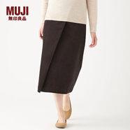 MUJI MUJI 女式 彈力燈芯絨 輕便半長(cháng)喇叭裙 29AE225 深棕色 S