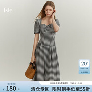 范思藍恩范思藍恩22FS2124法式格子吊帶連衣裙女夏季長(cháng)款甜美氣質(zhì)顯瘦裙子 長(cháng)款黑白格 XS