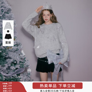 香影絲絨黑色蛋糕短裙女2026春裝新款高腰a字蓬蓬百搭新年半身裙 套裝3 XL 170/72A/125-140斤