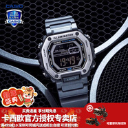 卡西歐（CASIO） 男表女表卡西歐手表男女情侶表學(xué)生時(shí)尚運動(dòng)表太陽(yáng)能雙顯電子表 MWD-110H-8BVDF格雷灰銀