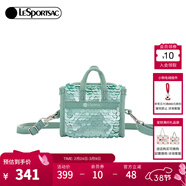 LeSportsac樂(lè )播詩(shī)新款CLASSIC系列時(shí)髦魚(yú)鱗片精致零錢(qián)包小斜挎包 啞光美人魚(yú)綠色亮片