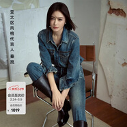 MO&Co.【NOIR系列秦嵐同款】MOCO牛仔褲冬新品重工洗磨