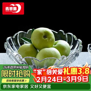 青蘋(píng)果新年禮物果斗玻璃果盤(pán)歐式簡(jiǎn)約客廳婚慶節日零食彩盒裝8.45英寸