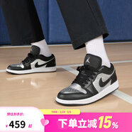 耐克Nike女鞋AJ1低幫籃球鞋黑銀金屬感運動(dòng)休閑鞋 DA5551-001 36.5