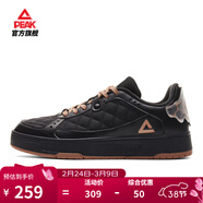匹克國創(chuàng  )態(tài)極板鞋男-色林堆措春季新款男鞋厚底運動(dòng)鞋低幫休閑鞋子 黑色/棕色 44
