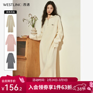 西遇法式長(cháng)袖針織連衣裙女2025年春冬新款拉鏈設計感中長(cháng)款打底裙 杏色 XL