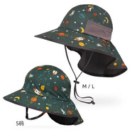 SUNDAY AFTERNOONS兒童男孩女孩防曬帽嬰兒寶寶戶(hù)外沙灘太陽(yáng)大檐魚(yú)尾遮陽(yáng)帽防水透氣 太空探索 S（建議年齡6-24個(gè)月) 47-50cm