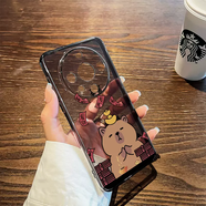 語(yǔ)森憶卡皮巴拉適用華為mate80手機保護殼70套AIR透明60趣味暢享5 2-透黑軟殼卡皮巴拉(全店任選第二件0元)相 華為 nova 9