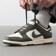 耐克（NIKE）Jordan夏季男款板鞋DUNK  LOW  RETRO時(shí)尚潮流舒適透氣輕便 HF5441-102/淡象牙白/卡其綠 45