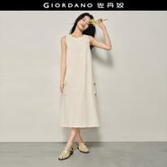 佐丹奴 【韓國同款】無(wú)袖裙子女工裝風(fēng)口袋圓領(lǐng)背心連衣裙05466504 05杏色 S