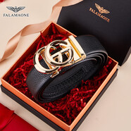 阿瑪尼（ARMANI）皮帶男真皮休閑百搭褲腰帶純牛皮年輕人輕奢男士腰帶 PD851J-專(zhuān)柜禮盒 115cm