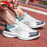 安踏男鞋運動(dòng)鞋男2026春夏青年男士網(wǎng)面透氣戶(hù)外休閑跑步健身鞋子男 5570F-3象牙白/基礎黑/礦質(zhì)綠【網(wǎng)面】 41