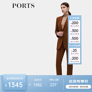 PORTS寶姿女裝秋季新款氣質(zhì)通勤小腳口休閑褲ALD9P005QWF 硬木色 L (8)