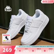 Kappa卡帕男鞋厚底板鞋男2026新款小白鞋子男百搭休閑運動(dòng)鞋潮鞋男 鷺羽白 38