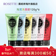 Rosette日本進(jìn)口海泥洗面奶 清潔毛孔 控油祛痘除螨去黑頭男女通用潔面乳 海泥套組120g*6