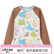 like uu【特惠撿漏】?jì)和べぱ澇嵩聘羞\動(dòng)高彈打底褲 栗子褐-T恤 140