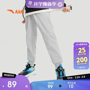 安踏兒童褲子男女大童冬季加絨保暖針織運動(dòng)長(cháng)褲A72447703