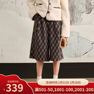 西町村屋（SETIROM）復古感裙褲女裝2025冬季新款文藝風(fēng)格紋七分褲XHAD10370 格紋 均碼