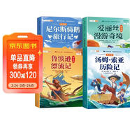 2026斗半匠快樂(lè )讀書(shū)吧六年級下冊魯濱遜漂流記湯姆索亞歷險記愛(ài)麗絲漫游奇境尼爾斯騎鵝旅行記課外閱讀書(shū)（4冊）