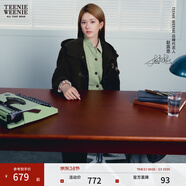 Teenie Weenie【趙露思同款】小熊女裝冬款綿羊毛針織開(kāi)衫毛衣外套 薄荷色 S