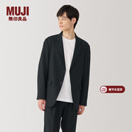 MUJI男式 夾克 男士外套早秋款  男裝 西裝小西服AD0UVA4S 黑色 XL 180/104A