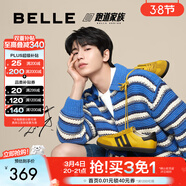 百麗（Belle）【張凌赫同款】大黃蜂復古德訓鞋女百搭板鞋C1H3DAM5 【張凌赫同色】黃色/深灰-男款 38 (240mm)