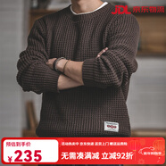 馬登 MADEN工裝日系復古圓領(lǐng)套頭粗毛線(xiàn)毛衣冬阿美咔嘰針織寬松衛衣男 咖啡色 L