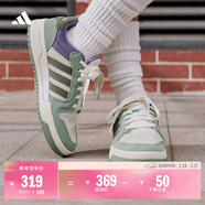 adidas ENTRAP美式校園風(fēng)運動(dòng)少年感復古籃球風(fēng)板鞋男女阿迪達斯   漢玉白/巖層橄欖綠/銀灰綠   41