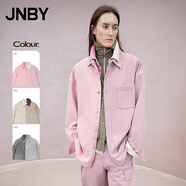 江南布衣（JNBY）【商場(chǎng)同款】25秋新品牛仔拼色夾克外套襯衫領(lǐng)巴恩風(fēng)5P9613860 665/中粉 XS