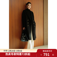 獨束大碼女裝【琥珀大衣】全羊毛呢大衣2024年冬新款質(zhì)感優(yōu)雅新復古 靜謐黑 3XL (尺碼：5)