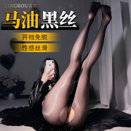 靈柔 情趣內衣女極污度誘惑 性感油光襪透明油亮免脫開(kāi)檔絲襪子連身襪連褲襪 夫妻刺激房事變態(tài)情趣性用品