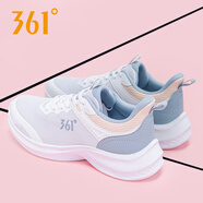361°女鞋 跑步鞋女運動(dòng)鞋春夏季361度女鞋網(wǎng)面休閑鞋透氣軟底旅游鞋子 361度白/水霧藍230F 40
