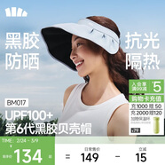蕉下（beneunder）遮陽(yáng)帽子女黑膠貝殼防曬帽男太陽(yáng)帽便攜空頂帽大帽檐全臉遮陽(yáng) 藍