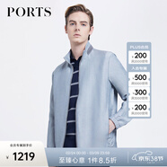 PORTS寶姿男裝春夏商務(wù)休閑長(cháng)袖立領(lǐng)夾克衫MD8J022MWM006 LT GREY S