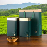 詠幻龍井茶葉罐一斤裝方罐白茶綠茶禮盒裝空盒紅茶包裝密封罐 金色+福禮通用