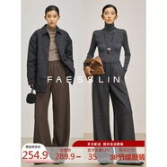 FAESSLIN【街拍模范】高腰休閑褲女2025冬季新款羊毛運動(dòng)褲女拖地衛褲子女