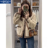 莫代爾2026秋冬季新款小個(gè)子短款仿羊羔毛外套女寬松加厚保暖上衣棉服女 圖片 XL 建議130-145斤
