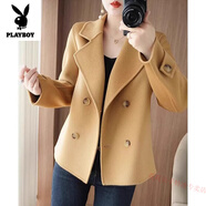 花花公子絕美巨好看毛呢短外套女款早秋季新款獨特漂亮韓系氛圍感上衣 駝色【獨特超好看/今年流行爆款/氣質(zhì)/高級小眾不撞 S 【建議80-90斤】