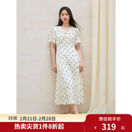 獨束大碼女裝浪漫法式波點(diǎn)收腰連衣裙2025夏季新品氣質(zhì)甜美長(cháng)裙 波點(diǎn)米 M （尺碼：1）