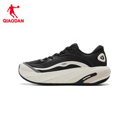 喬丹（QIAODAN）跑步鞋男鞋運動(dòng)鞋輕便訓練鞋健身健步鞋舒適柔軟支撐跑鞋 黑色/象牙白 39