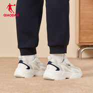 喬丹運動(dòng)鞋夏季新款情侶休閑鞋復古老爹鞋輕便跑步鞋 象牙色/淡灰(男款) 39