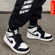 耐克（NIKE）Air Jordan aj1 mid男女鞋影子芝加哥黑紅腳趾熊貓籃球運動(dòng)休閑鞋 DH6933-100黑白熊貓男子 42.5