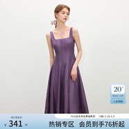 范思藍恩立體裁剪收腰無(wú)袖連衣裙女夏2025新款修身顯瘦吊帶裙2099 好運紫 XS