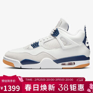 耐克NIKE男休閑鞋喬丹SB x AJ4聯(lián)名JORDAN 4運動(dòng)鞋DR5415-100白藍42