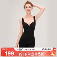 美人計新款國潮大師系列連體衣春夏季塑身內衣收腹女6066 優(yōu)雅雅黑 XL (建議體重50KG_60KG)