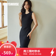 ROEYSHOUSE 羅衣知性小香風(fēng)粗花呢套裝女秋冬新款外套連衣裙兩件套05570 05686黑色（連衣裙） L