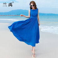 雪紡衣裙女2024款夏季顯瘦長(cháng)款沙灘裙海邊度假長(cháng)裙超仙小個(gè)子 湖色 M M