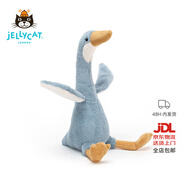 Jellycat黛西疾步鴨柔軟動(dòng)物毛絨安撫玩具公仔娃娃生日新年禮物 藍色 H33 X W9 CM