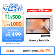 三星 Samsung【國家補貼】S10+ 12.4英寸平板電腦/AI智享學(xué)習/防眩光全視屏 12GB+256GB 星耀銀WIFI